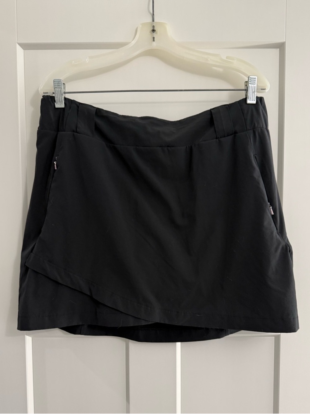 Calia black athletic skort - skirt with shorts & tulip hem size large